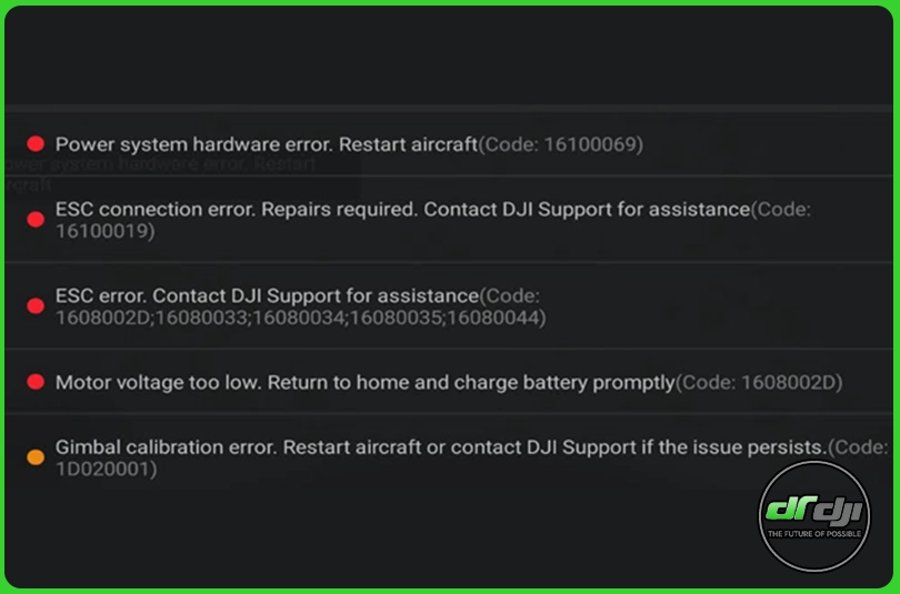 ارورهای برد ESC