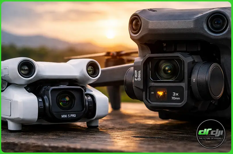 مقایسه MINI 5 PRO با DJI AIR 3