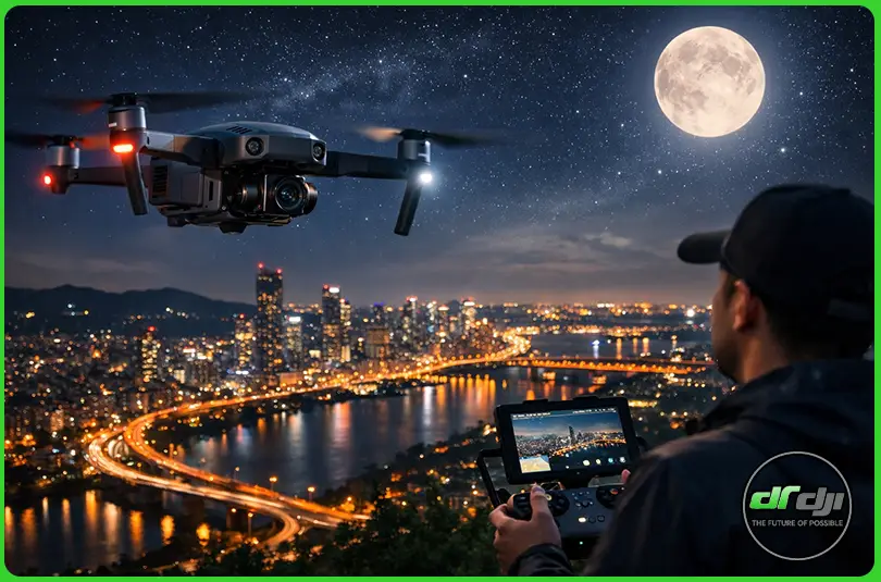 آموزش پرواز در شب با هلی شات DJI