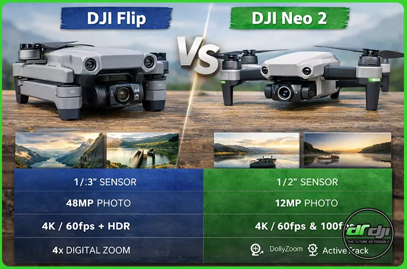 مقایسه DJI Flip vs Neo 2