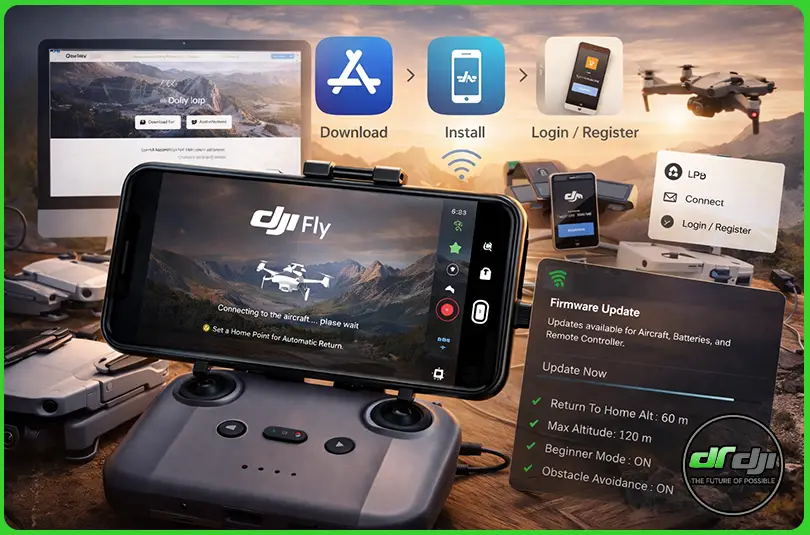 آموزش نرم افزار DJI fly