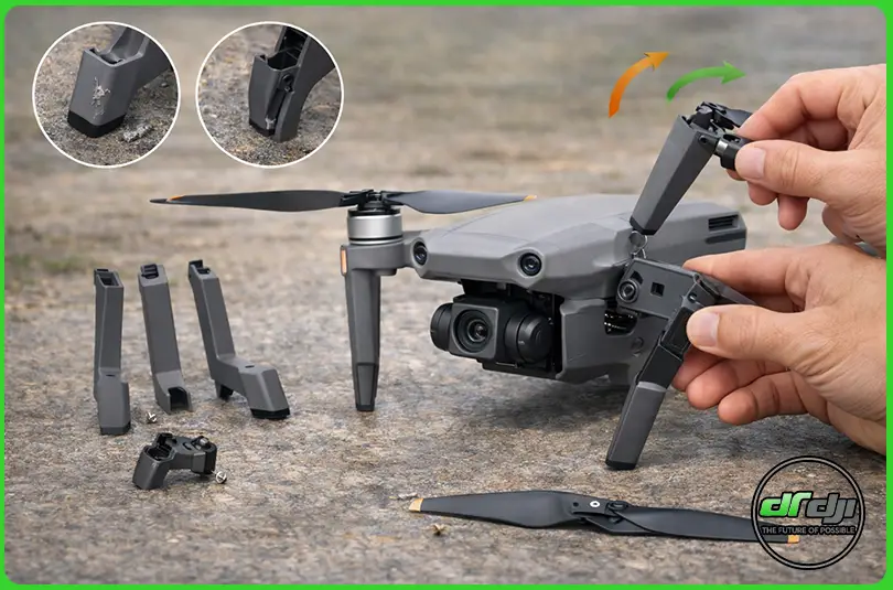 راهنمای تعویض قطعات مصرفی هلی شات DJI: پرهها، پایهها و محافظها