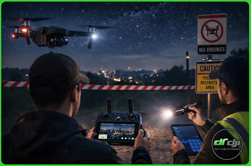 آموزش پرواز در شب با هلی شات DJI