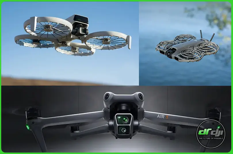 مقایسه هلی شات های DJI Flip .DJI Air 3.DJI Neo 2