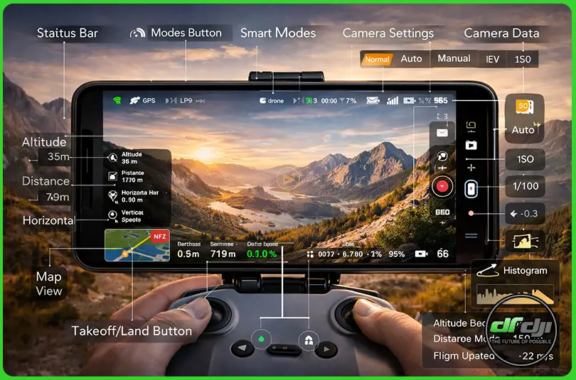 آموزش نرم افزار DJI fly