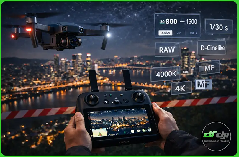 آموزش پرواز در شب با هلی شات DJI