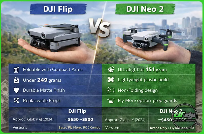 مقایسه DJI Flip vs Neo 2