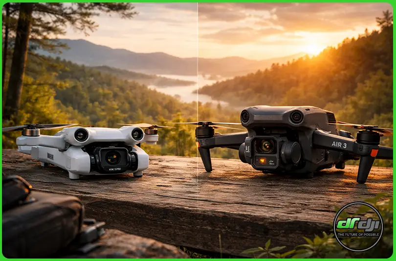 مقایسه MINI 5 PRO با DJI AIR 3
