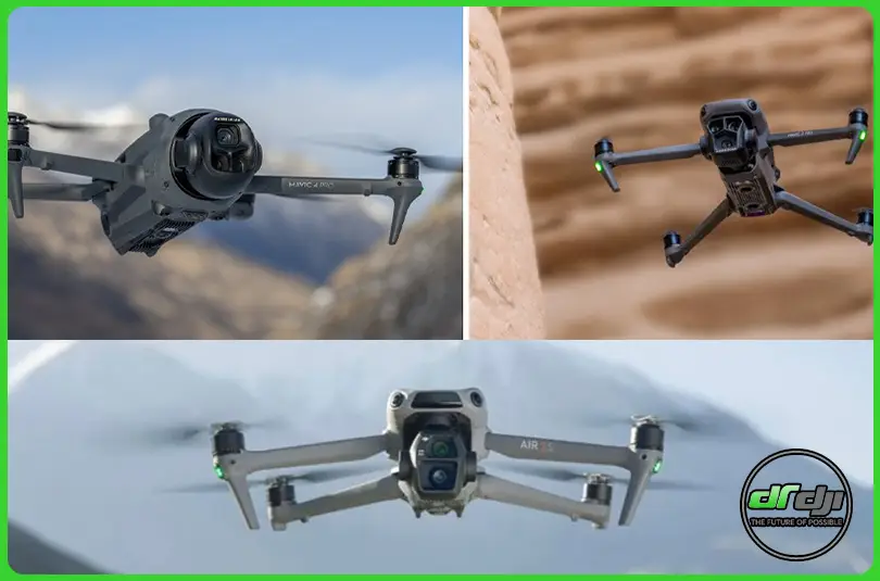 مقایسه هلی شات های Mavic 4 ProوMavic 3 ProوMavic Air 3S